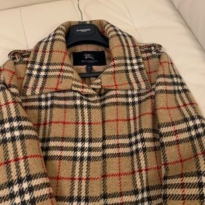 Burberry full length statement coat.